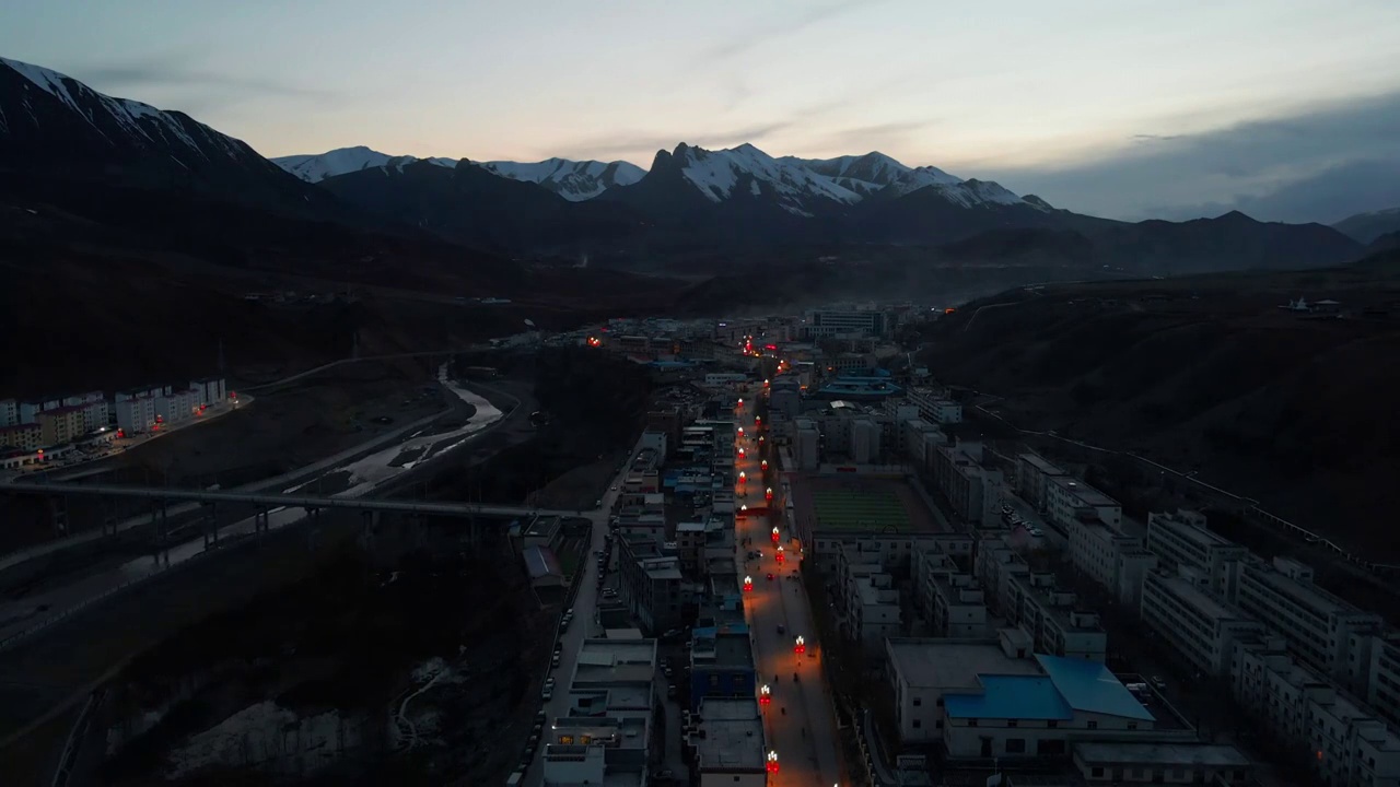 丁青县夜景视频素材