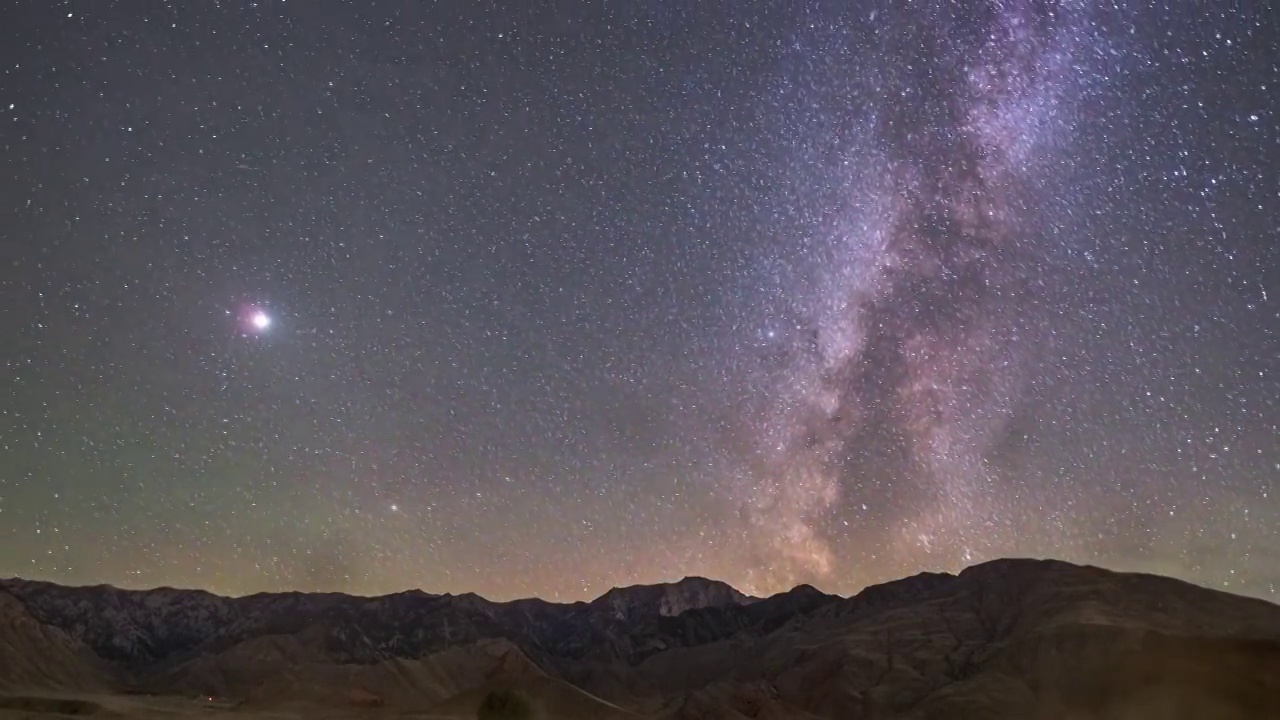 祁连山国家自然保护区，星空银河视频素材