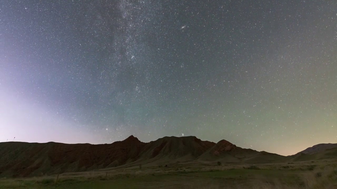 祁连山国家自然保护区，星空银河视频素材