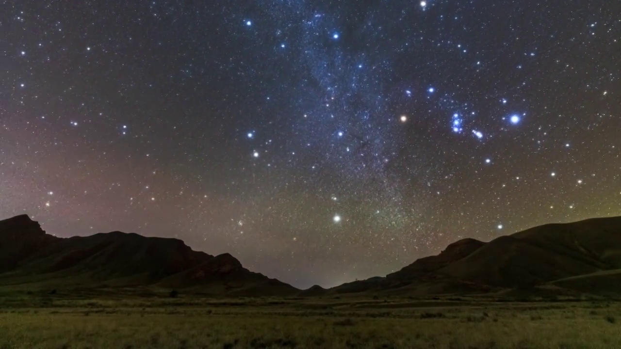 祁连山国家自然保护区，星空银河视频素材