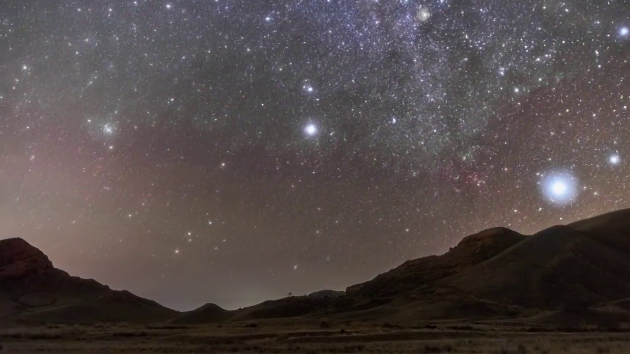 祁连山国家自然保护区，星空银河视频素材