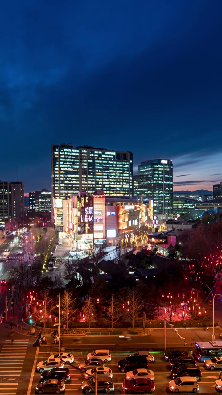 北京中关村夜景视频素材