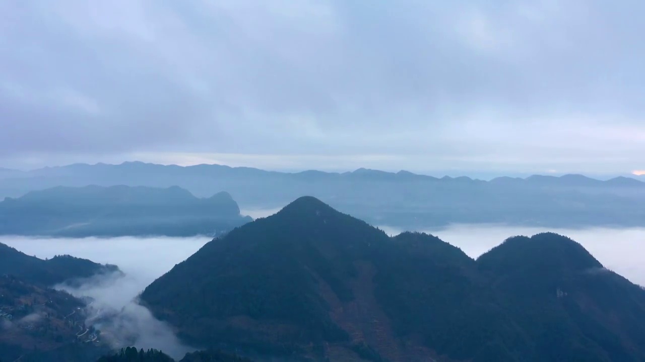 重庆丰都盖尔坪云海航拍视频素材