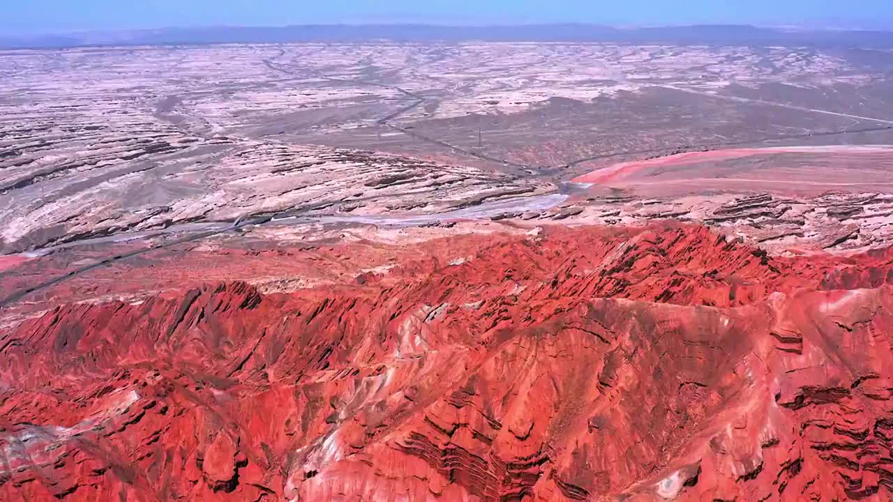 航拍中国新疆阿克苏地区独库公路库车天山大峡谷视频素材