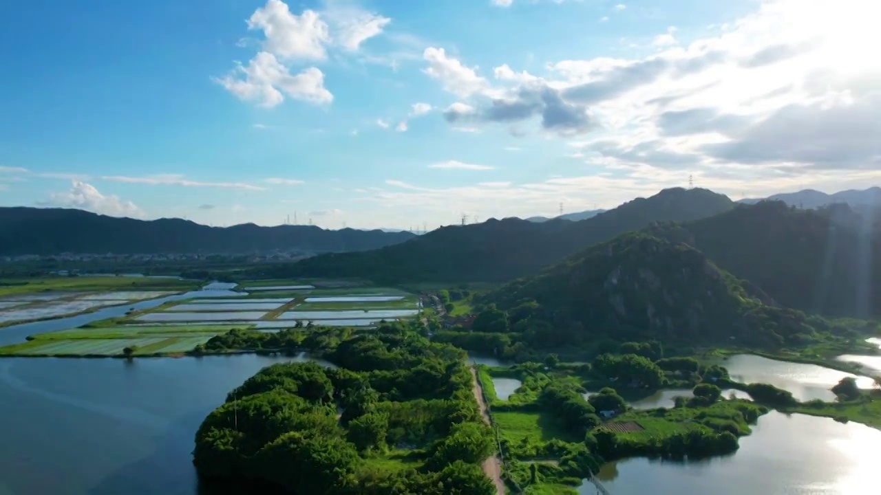 潮州市潮安区梅林湖风景区视频素材