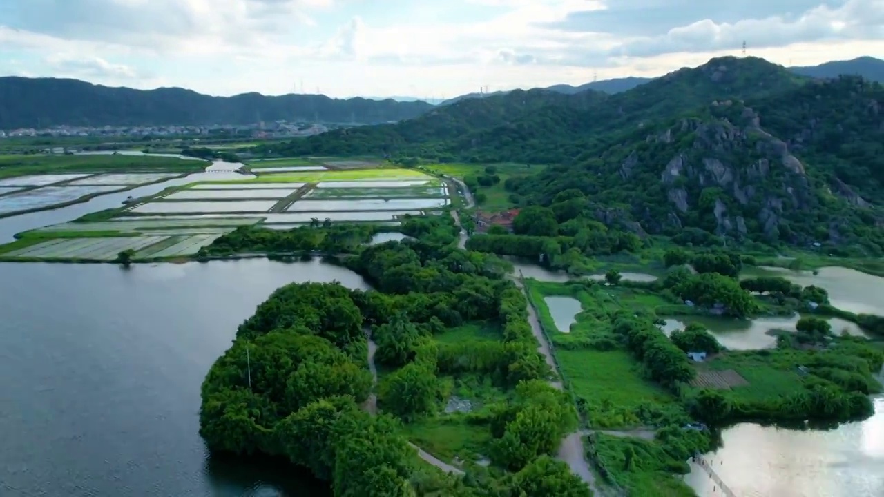 潮州市潮安区梅林湖风景区视频素材