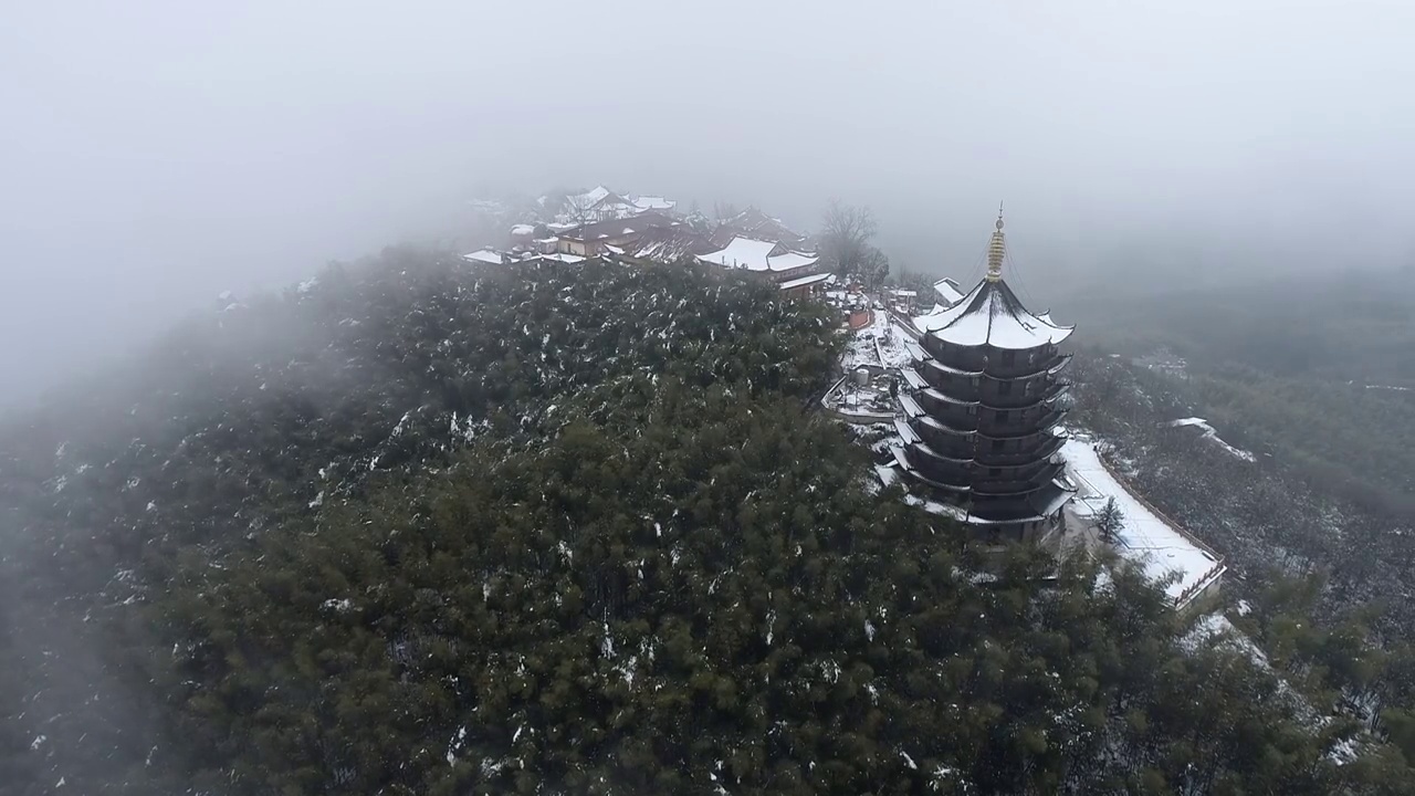 航拍安徽省宣城市郎溪县石佛山风光视频素材