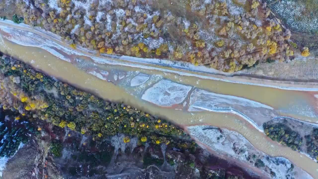 祁连秋色雪景视频素材