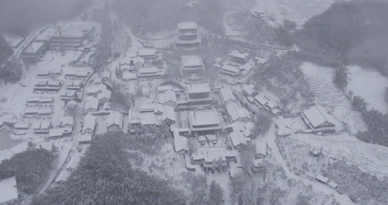 雪域径山寺视频素材