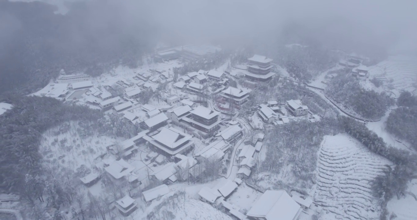 雪域径山寺视频素材