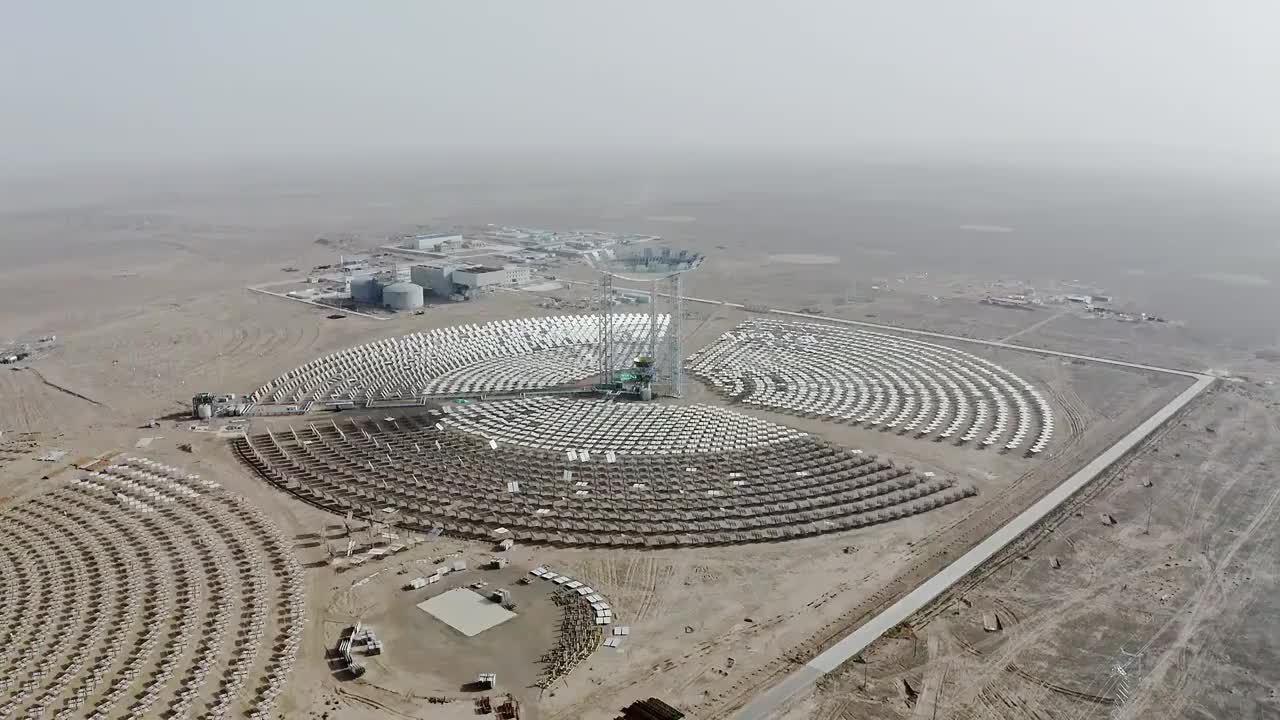 太阳能发电站,太阳能板视频素材