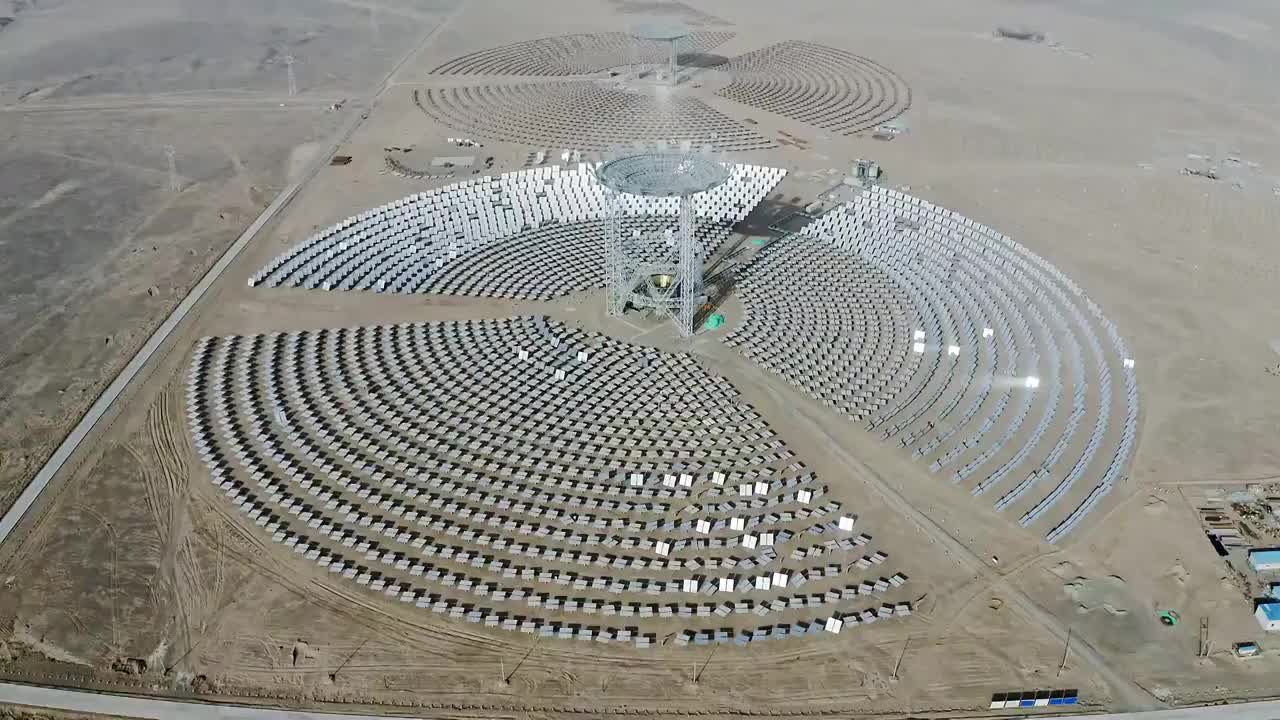 太阳能发电站,太阳能板视频素材