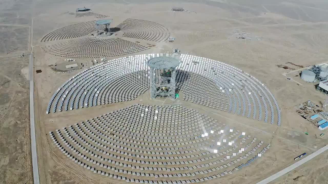 太阳能发电站,太阳能板视频素材