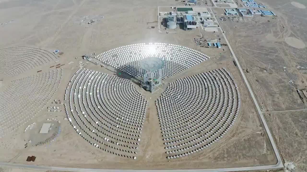 太阳能发电站,太阳能板视频素材