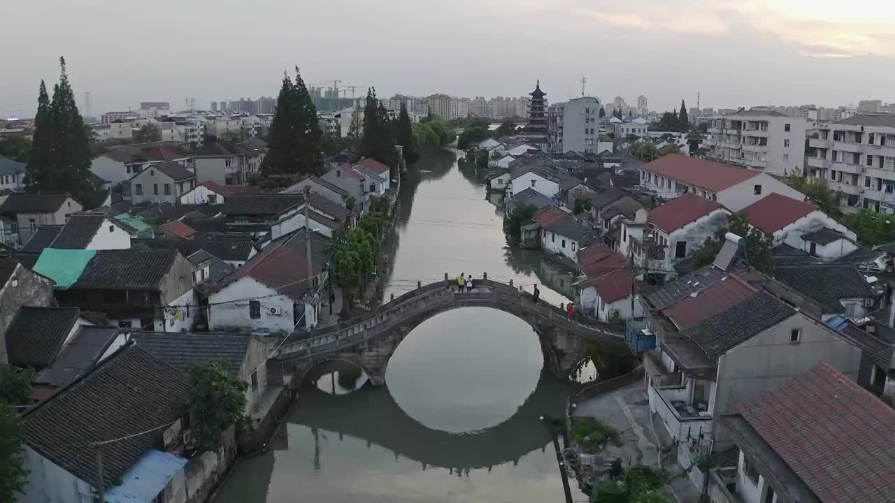 上海松江泗泾古镇风景视频素材