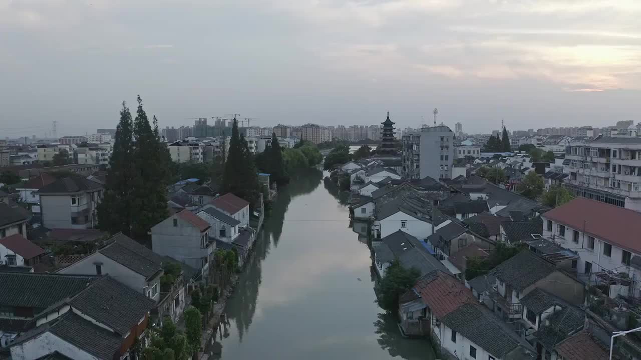 上海松江泗泾古镇风景视频素材