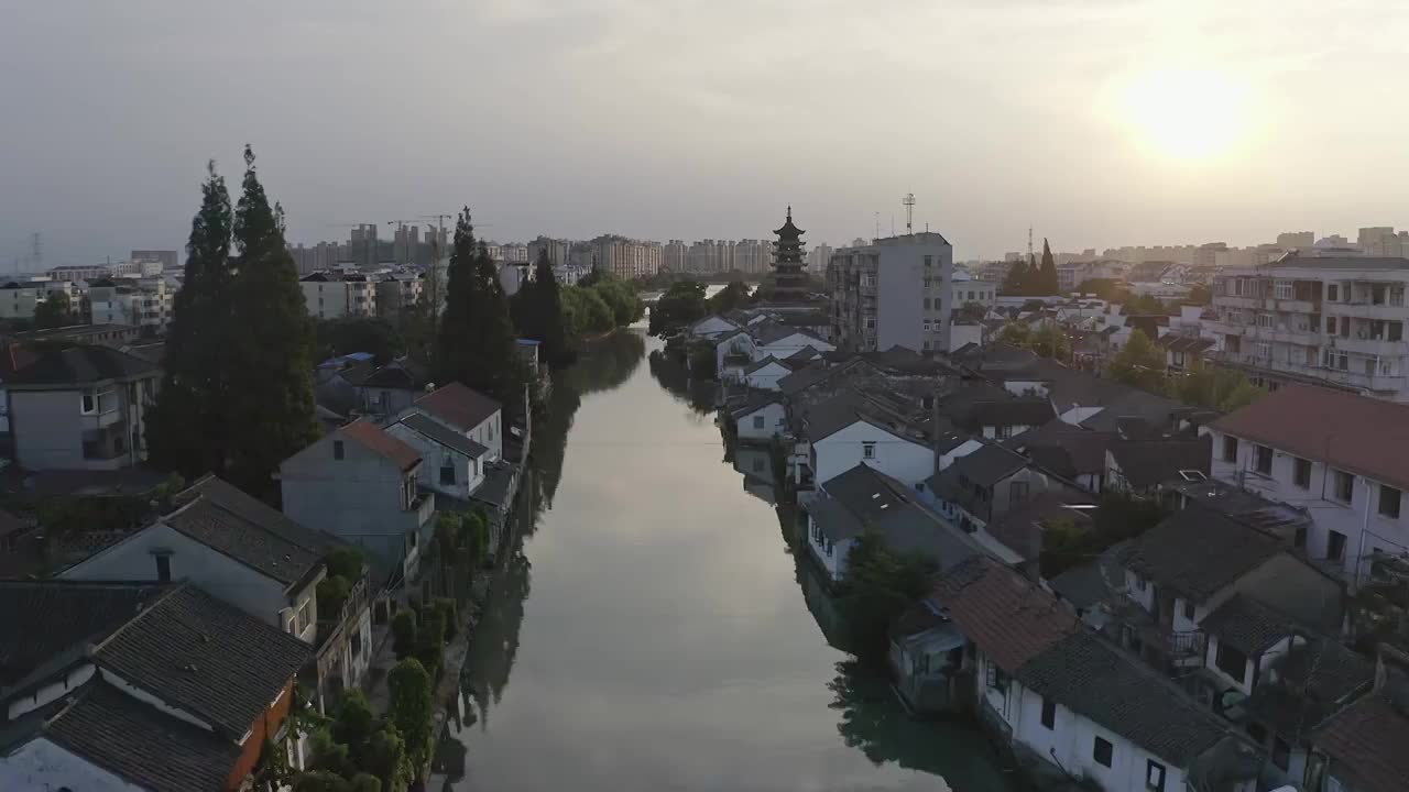 上海松江泗泾古镇风景视频素材