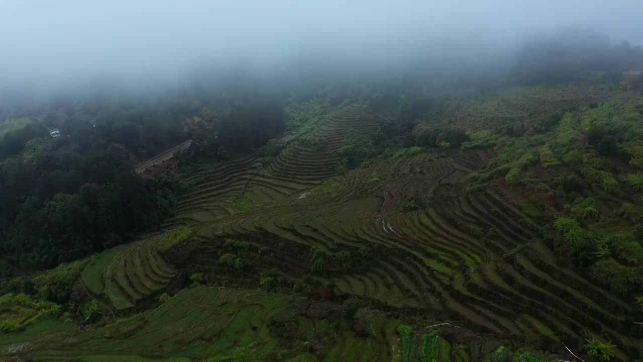 中国文代表，福建南靖土楼，田螺坑视频素材