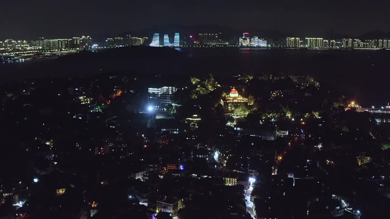 厦门鼓浪屿城市夜景视频素材