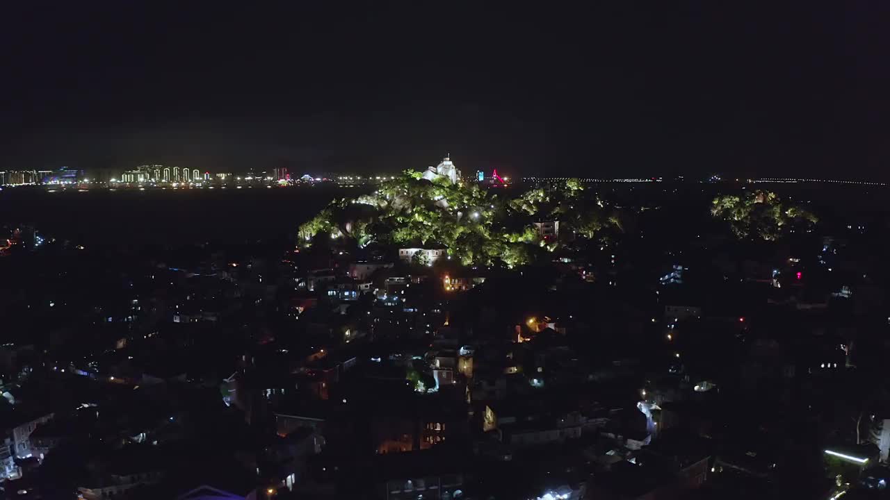 厦门鼓浪屿,日光岩灯光秀视频素材