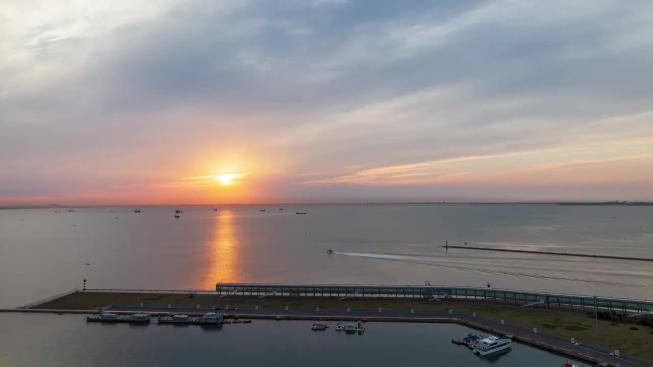 海上日落视频素材