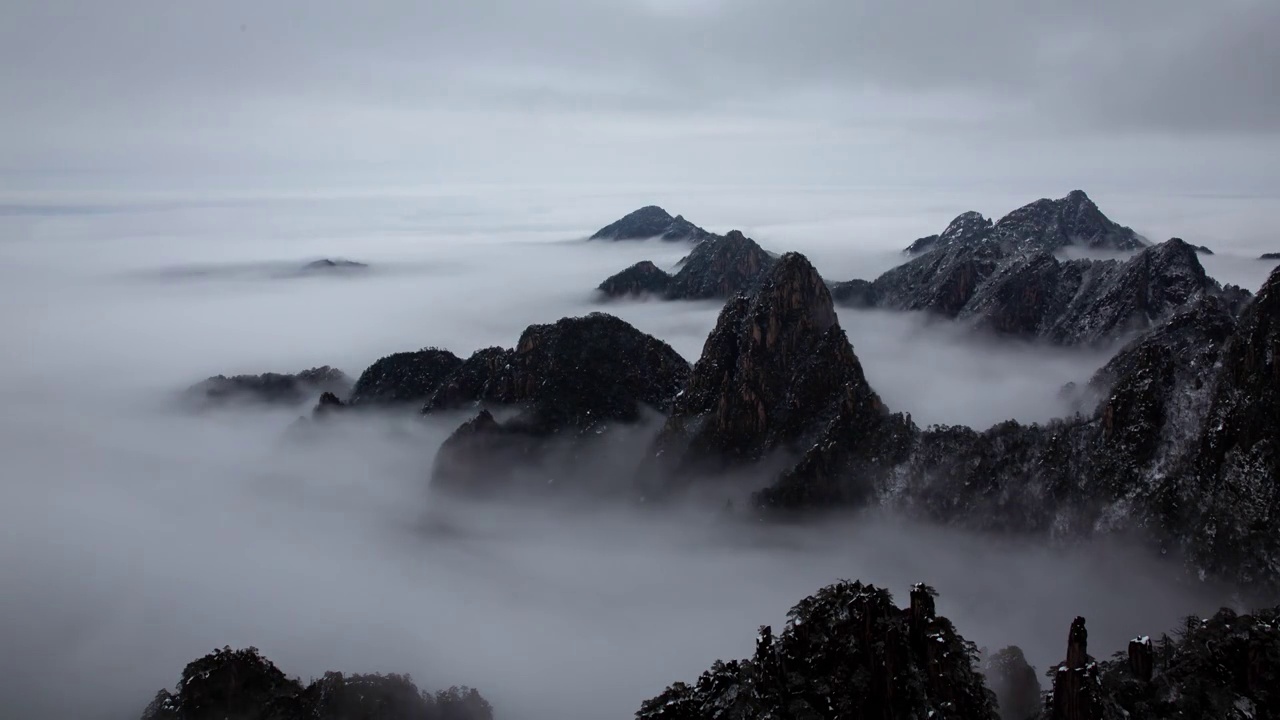 黄山延时摄影视频素材