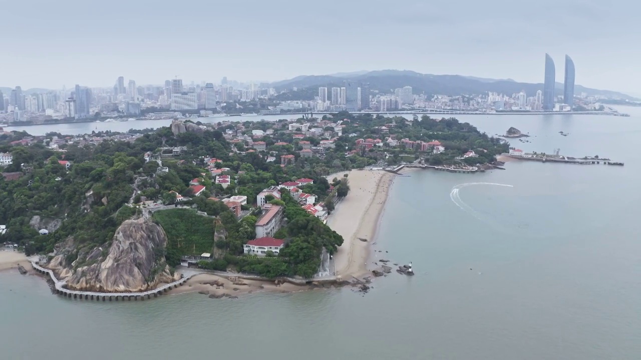 厦门鼓浪屿,港仔后沙滩风景区视频素材