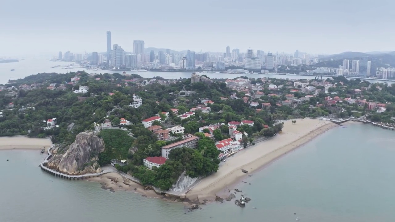 厦门鼓浪屿,港仔后沙滩风景区视频素材