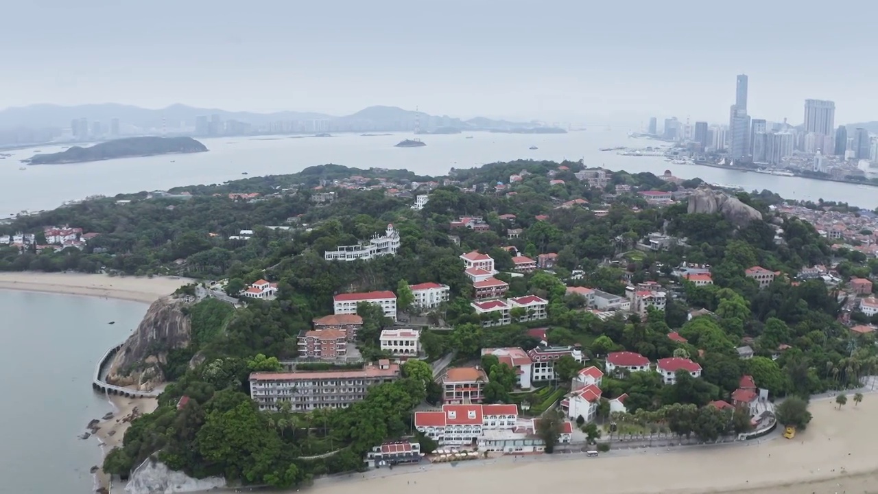 厦门鼓浪屿,港仔后沙滩风景区视频素材