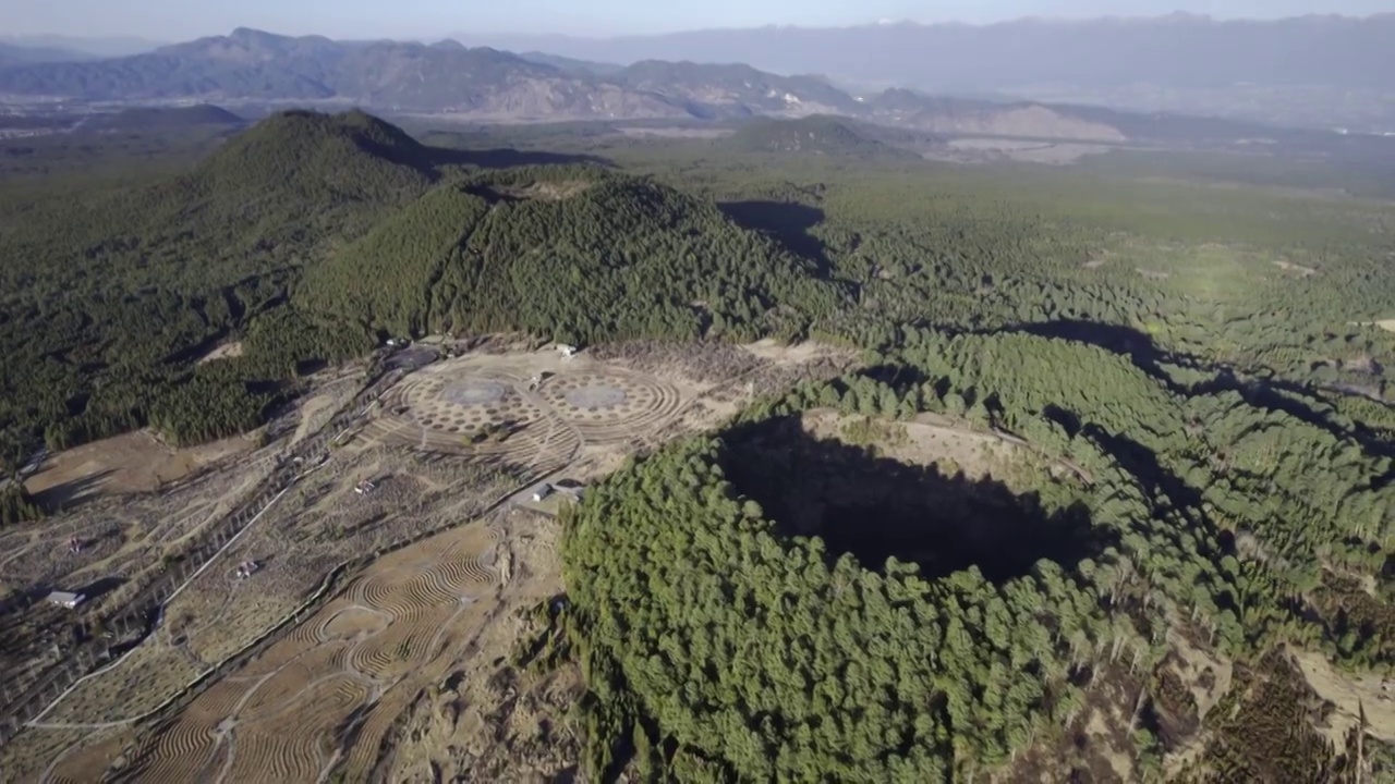 云南腾冲火山航拍素材视频素材