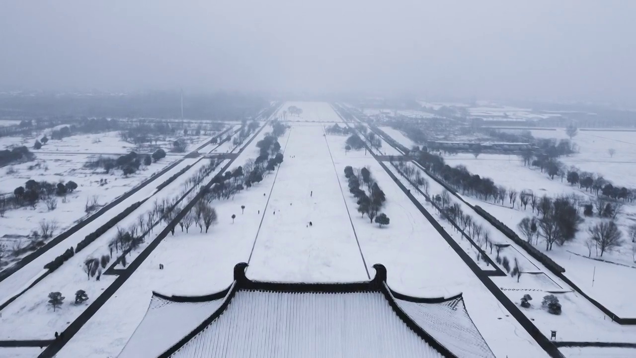 定鼎门雪景视频素材