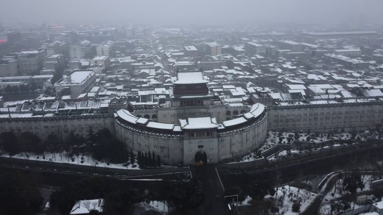 丽景门雪景视频素材