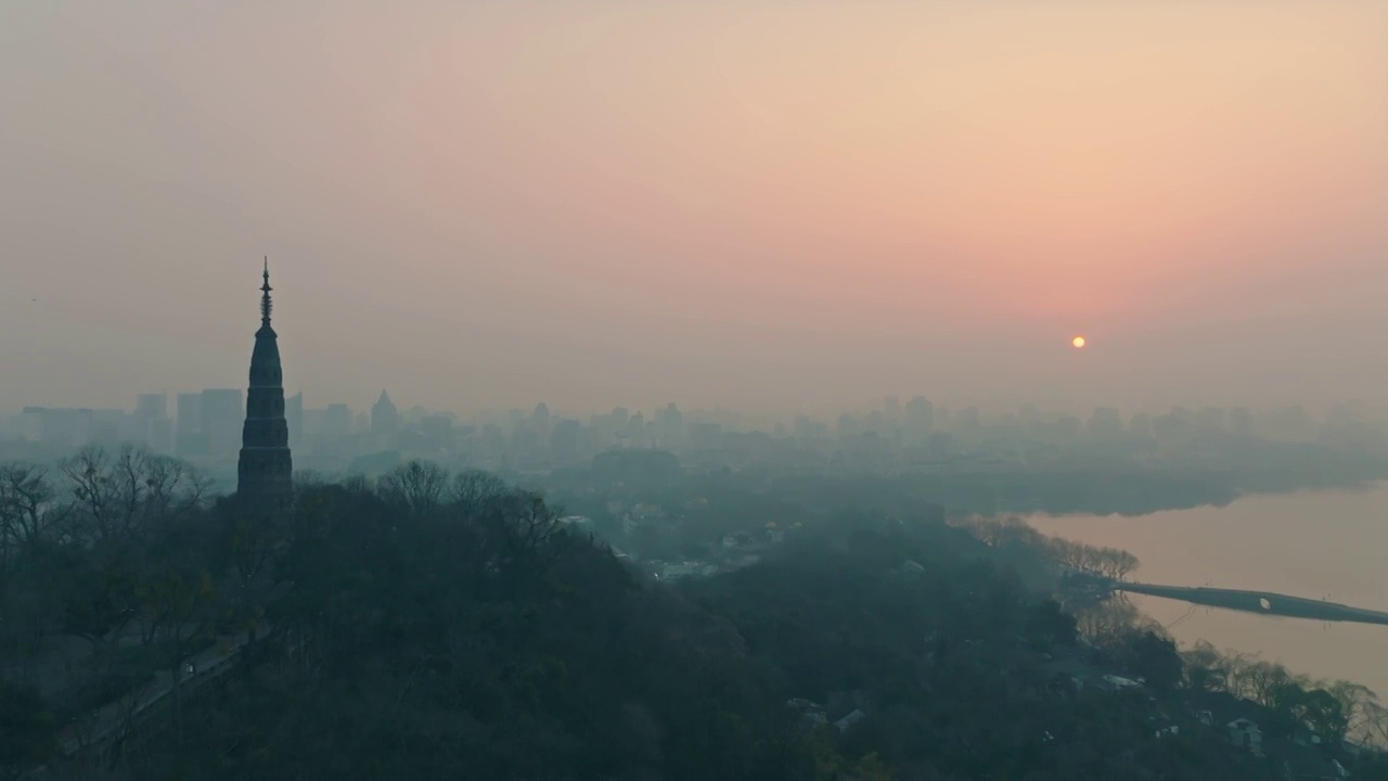 宝石山日出视频素材