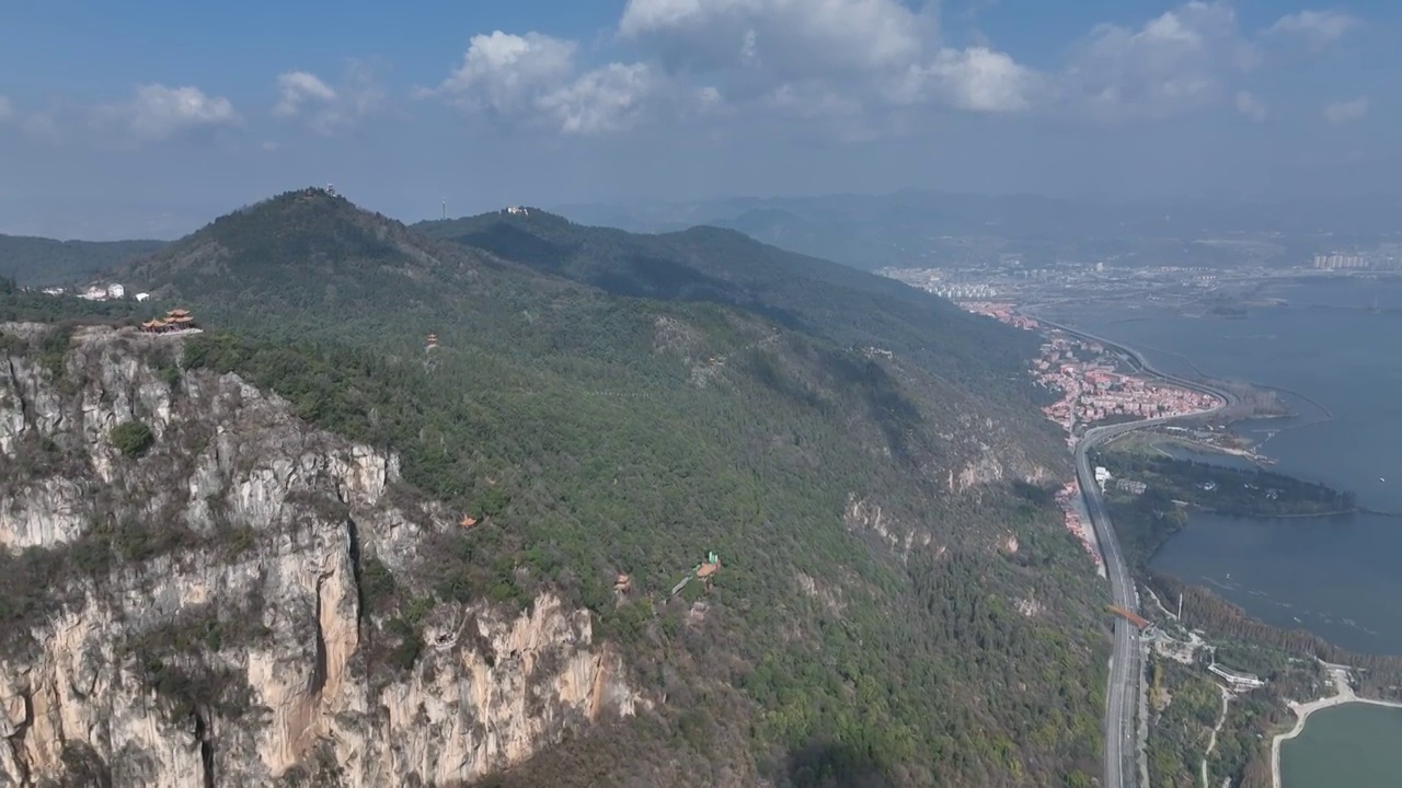 昆明西山 山脉 山峰视频素材