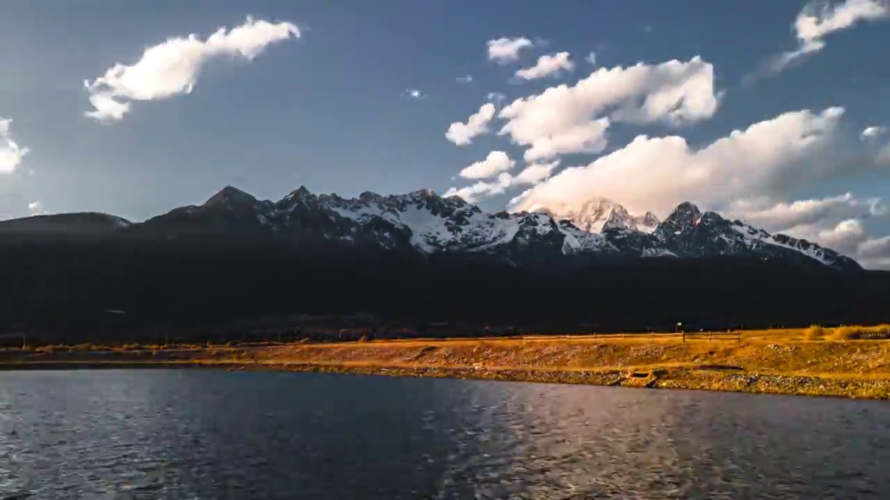 玉龙雪山延时视频素材