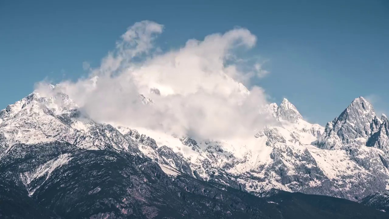 丽江玉龙雪山延时视频素材