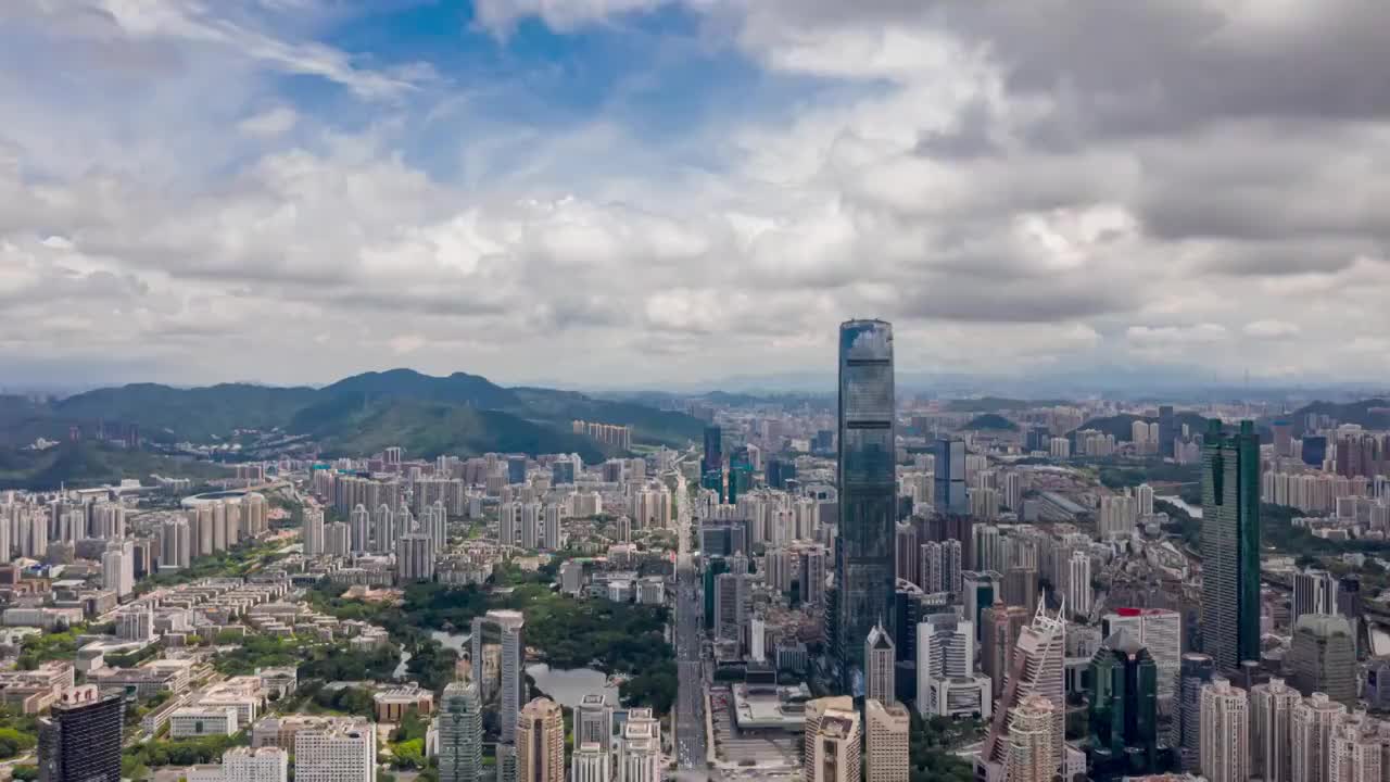 深圳市罗湖区城市云海航拍 4K422/10bit延时摄影视频素材