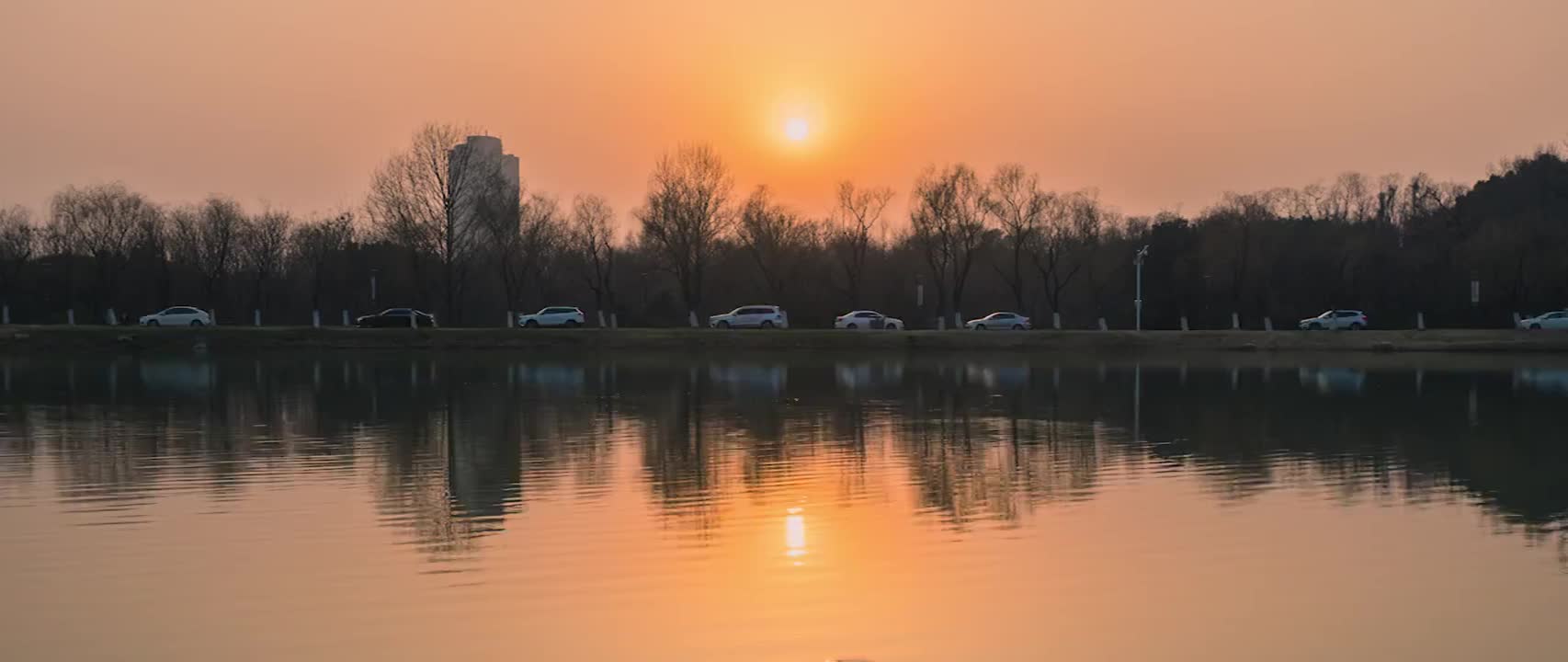 日落燕雀湖视频素材