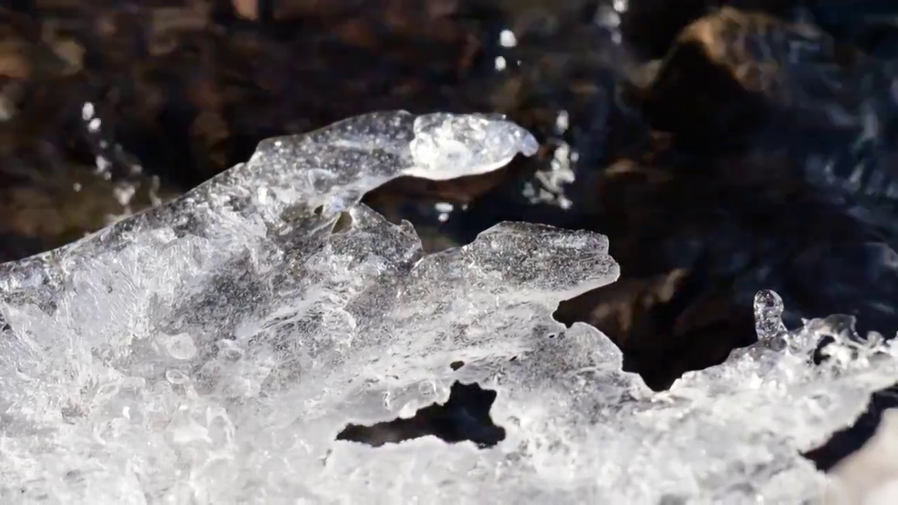 冰雪消融春暖素材视频素材