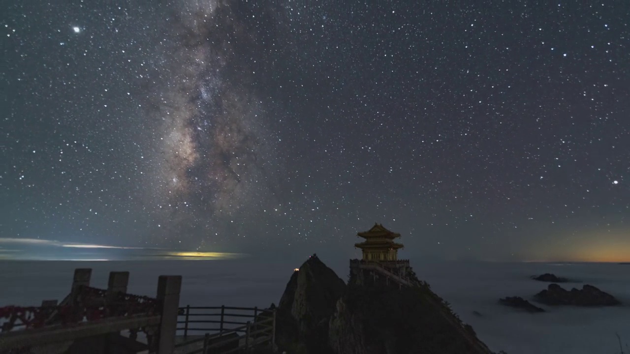 老君山银河星空延时视频素材