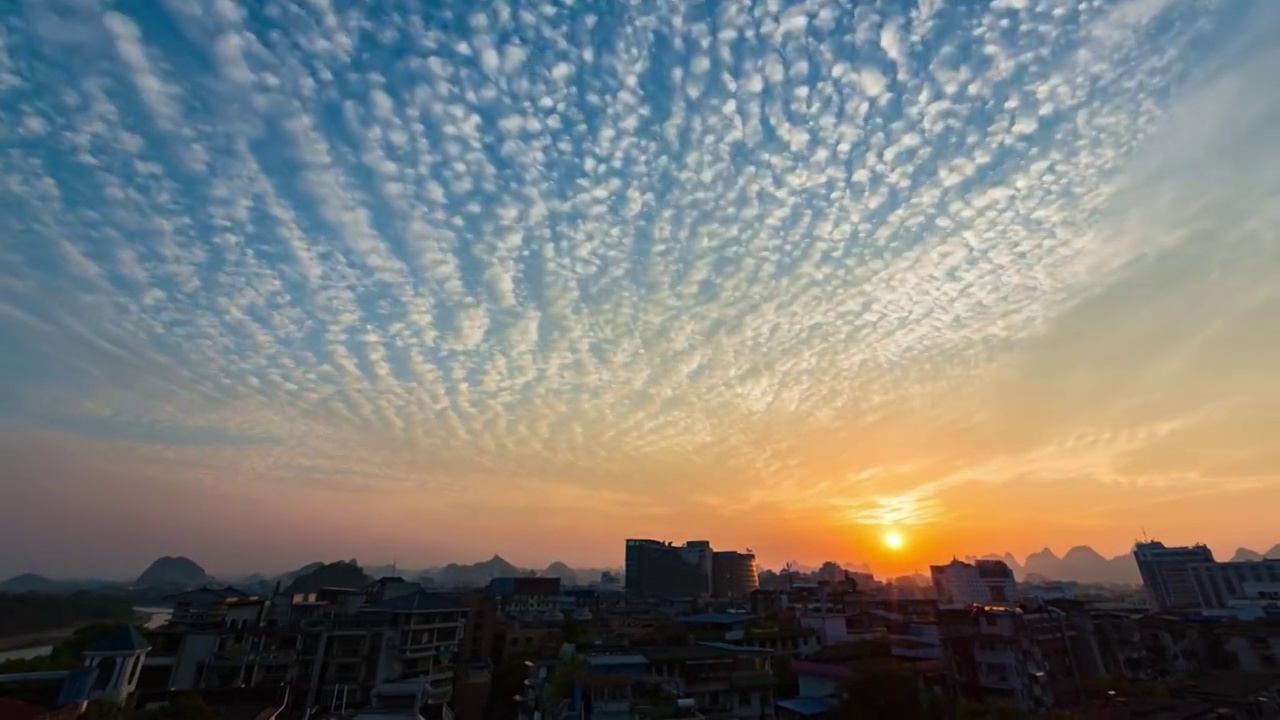 桂林火燒雲视频素材