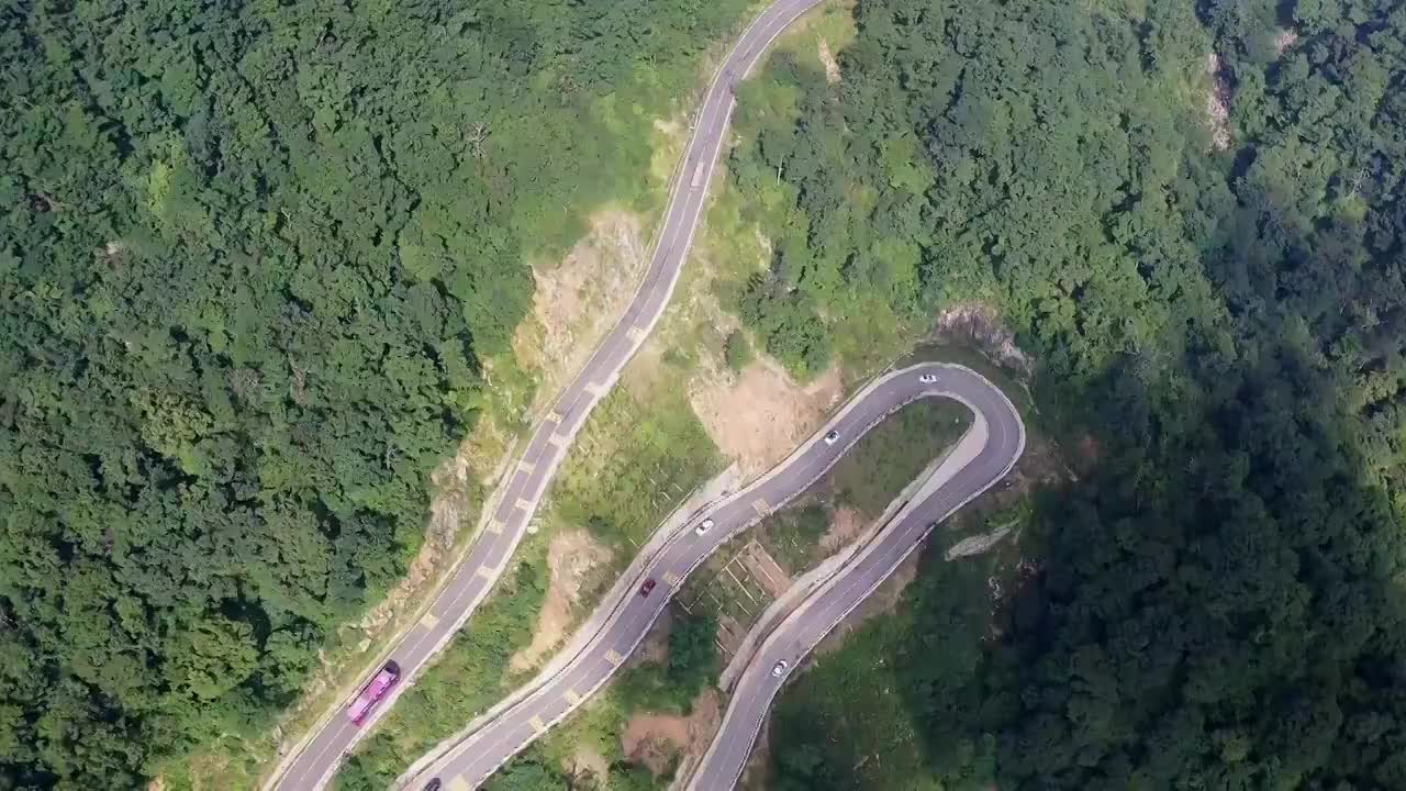 安徽金寨县马鬃岭盘山公路（合集）视频素材