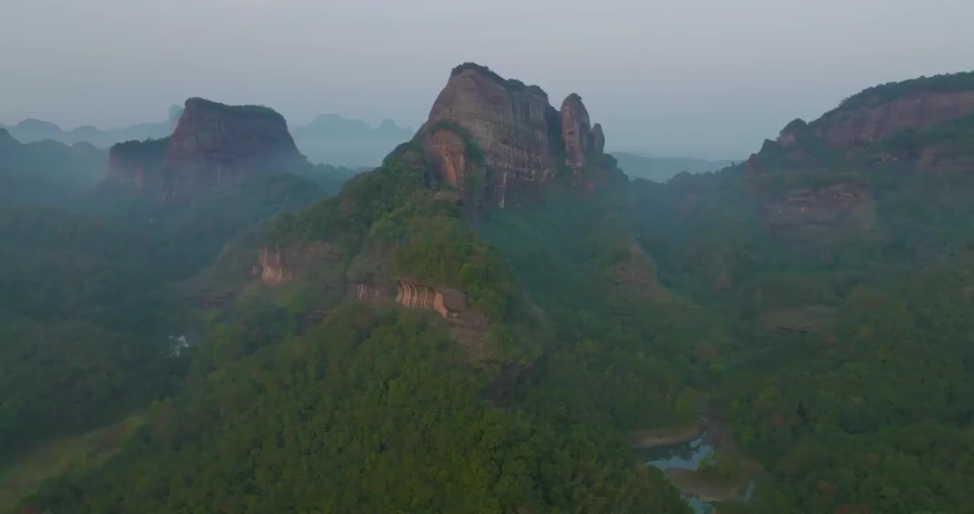 韶关丹霞山清晨视频素材