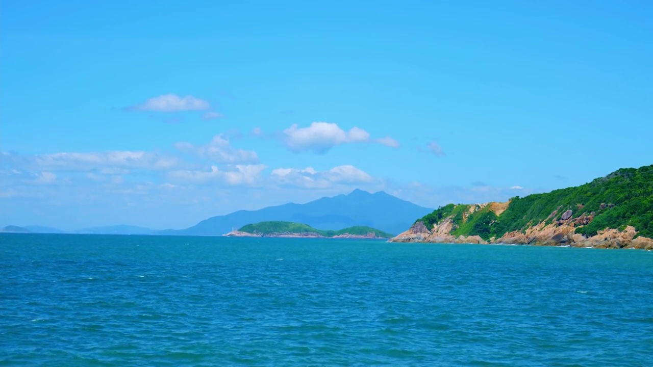 中国海南万宁南海神州半岛大海与波涛视频素材