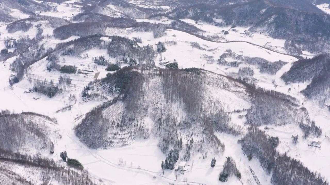 4k航拍恩施雪山雾凇风光视频素材