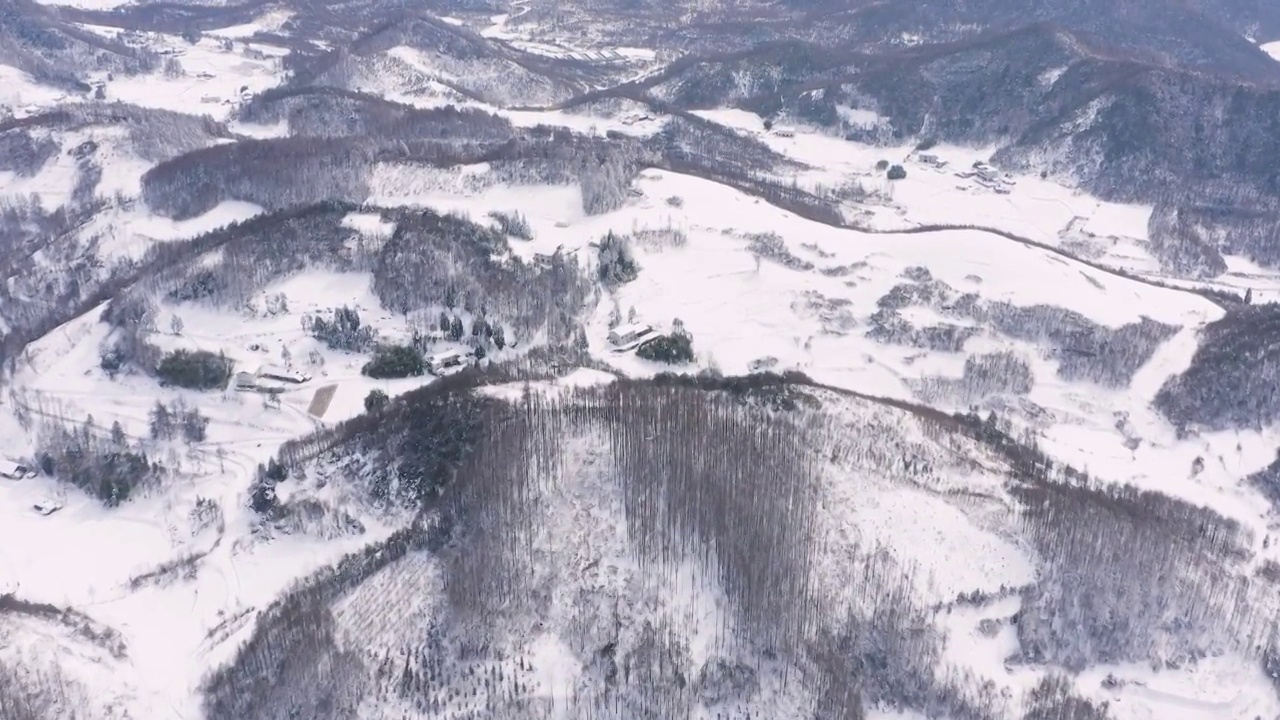 4k航拍恩施雪山雾凇风光视频素材