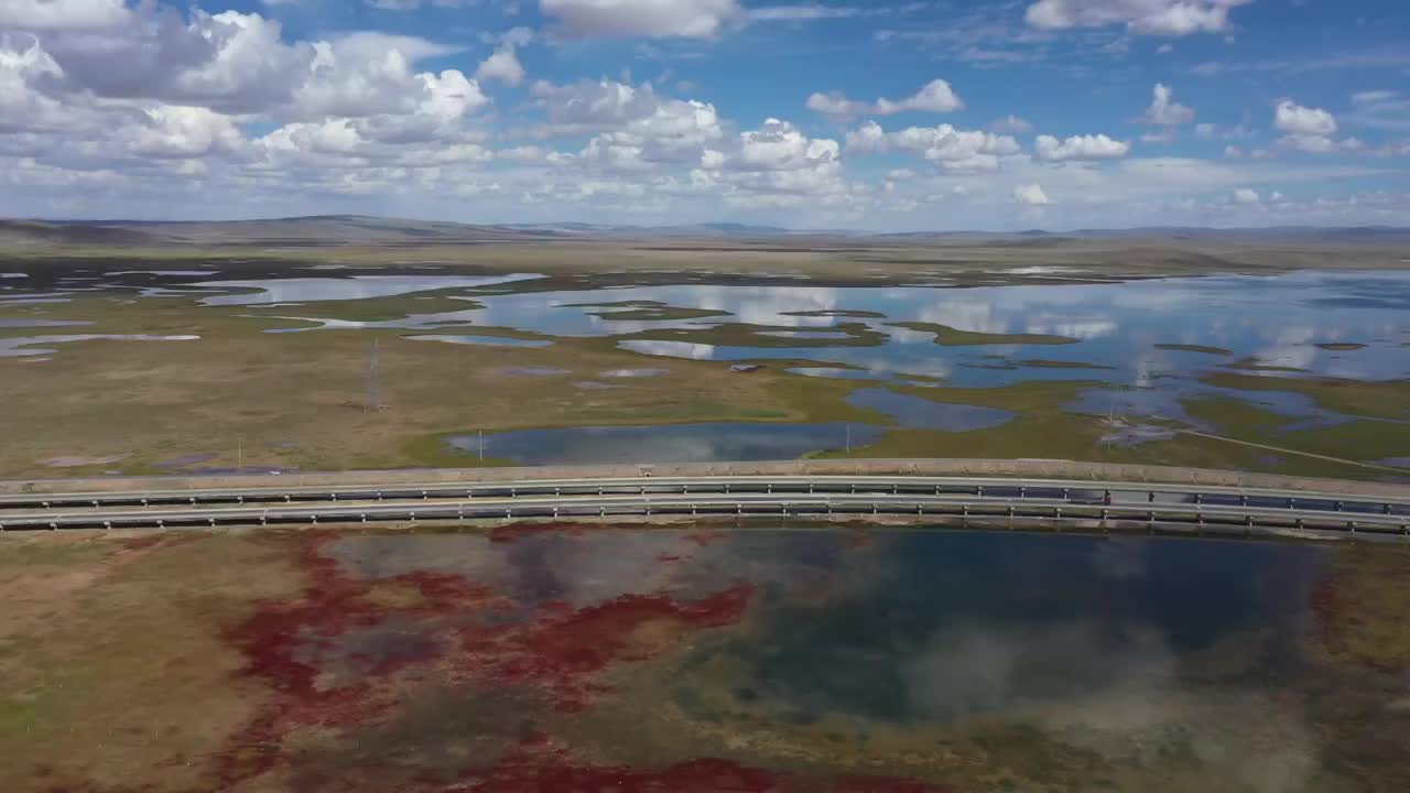 青海省果洛州玛沁县三江源自然保护区星星海视频素材