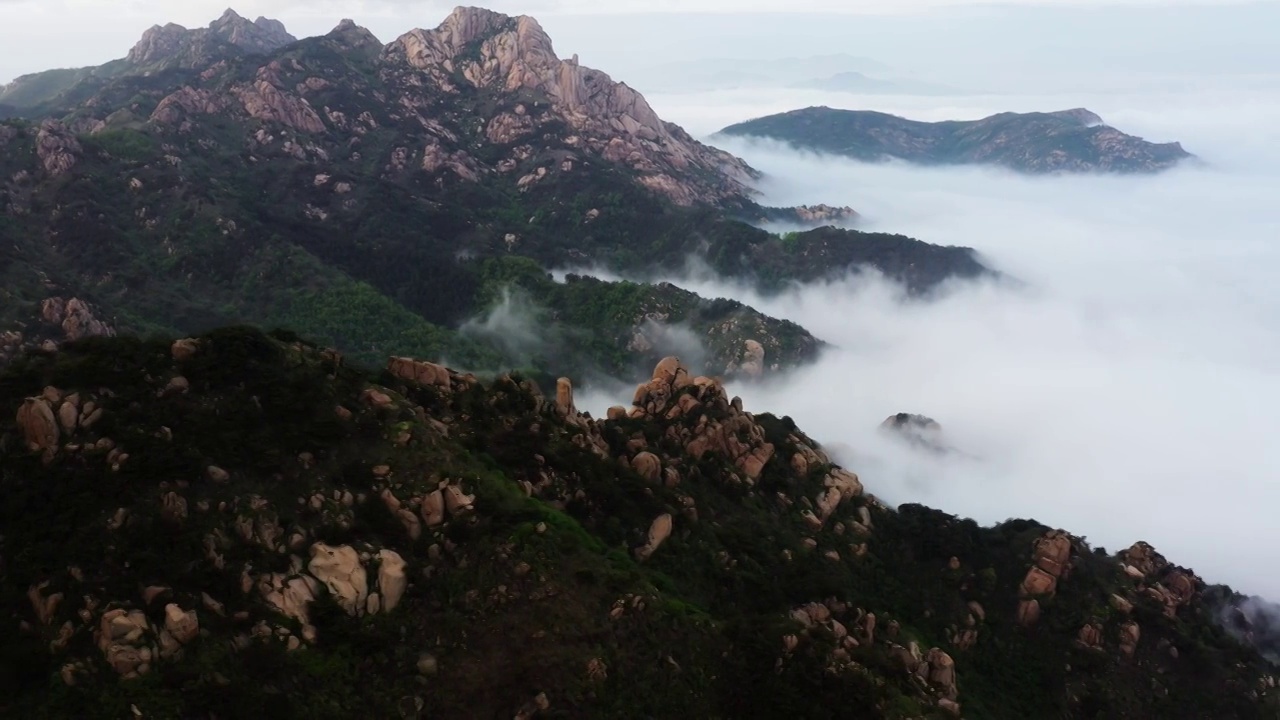 崂山劈石口云海视频素材