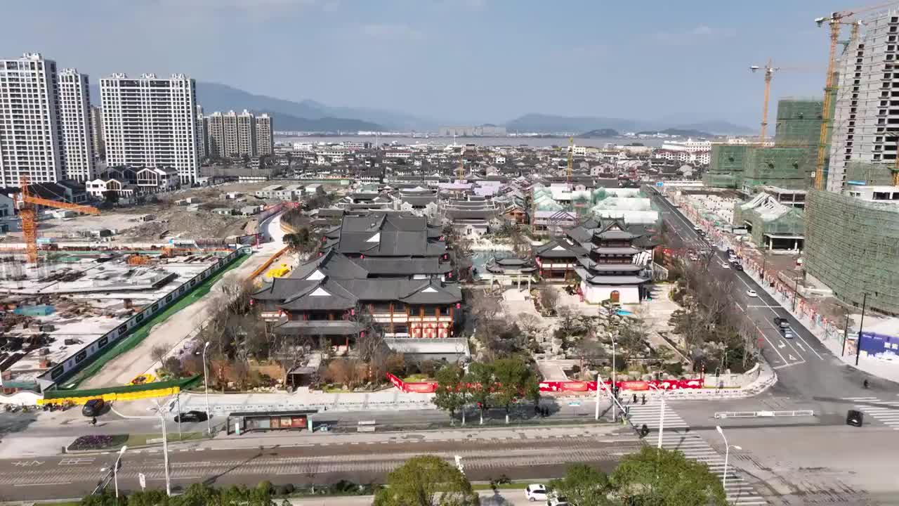 浙江台州椒江葭沚老街 古城视频素材