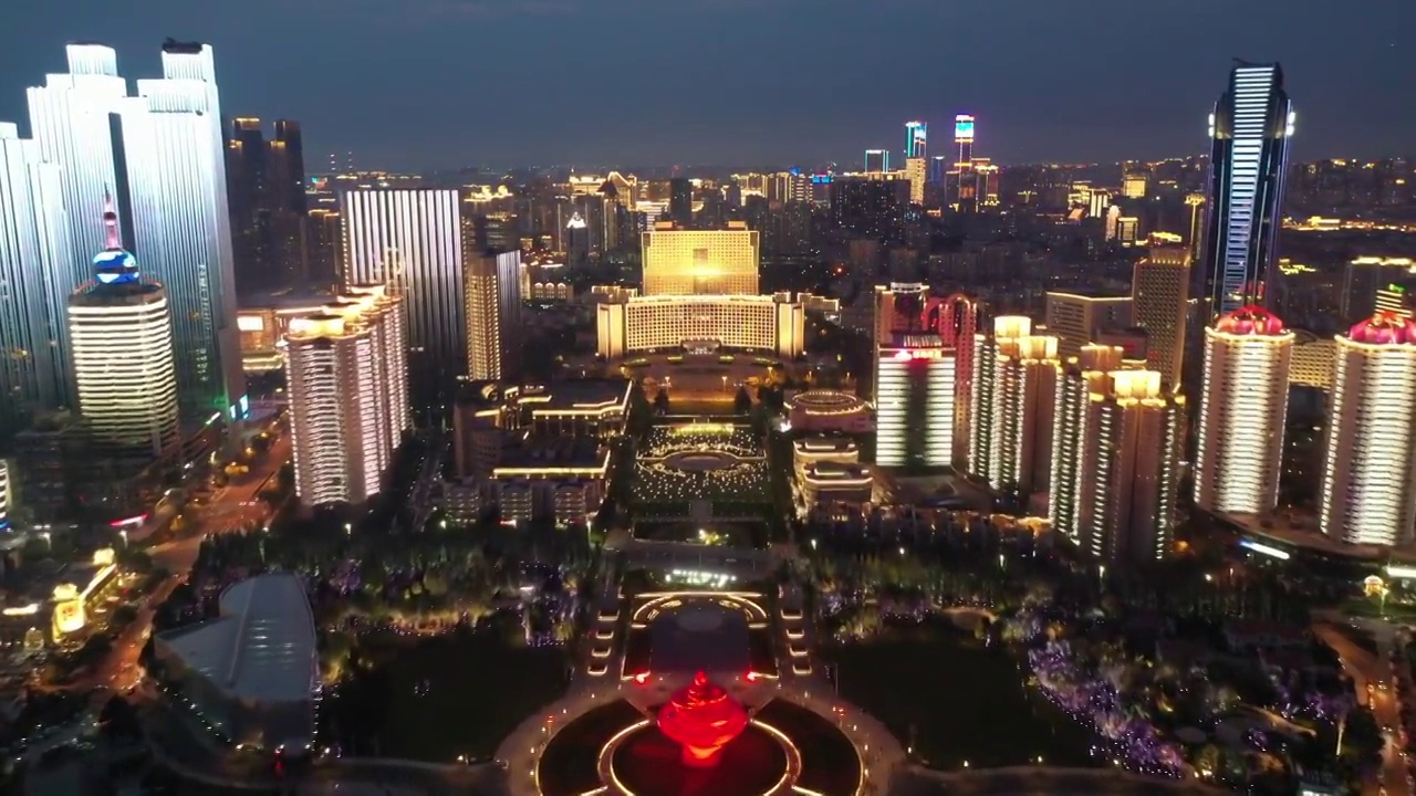 青岛城市夜景，风光视频素材